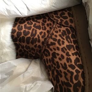 Lina Leopard Pattern Fur Boots